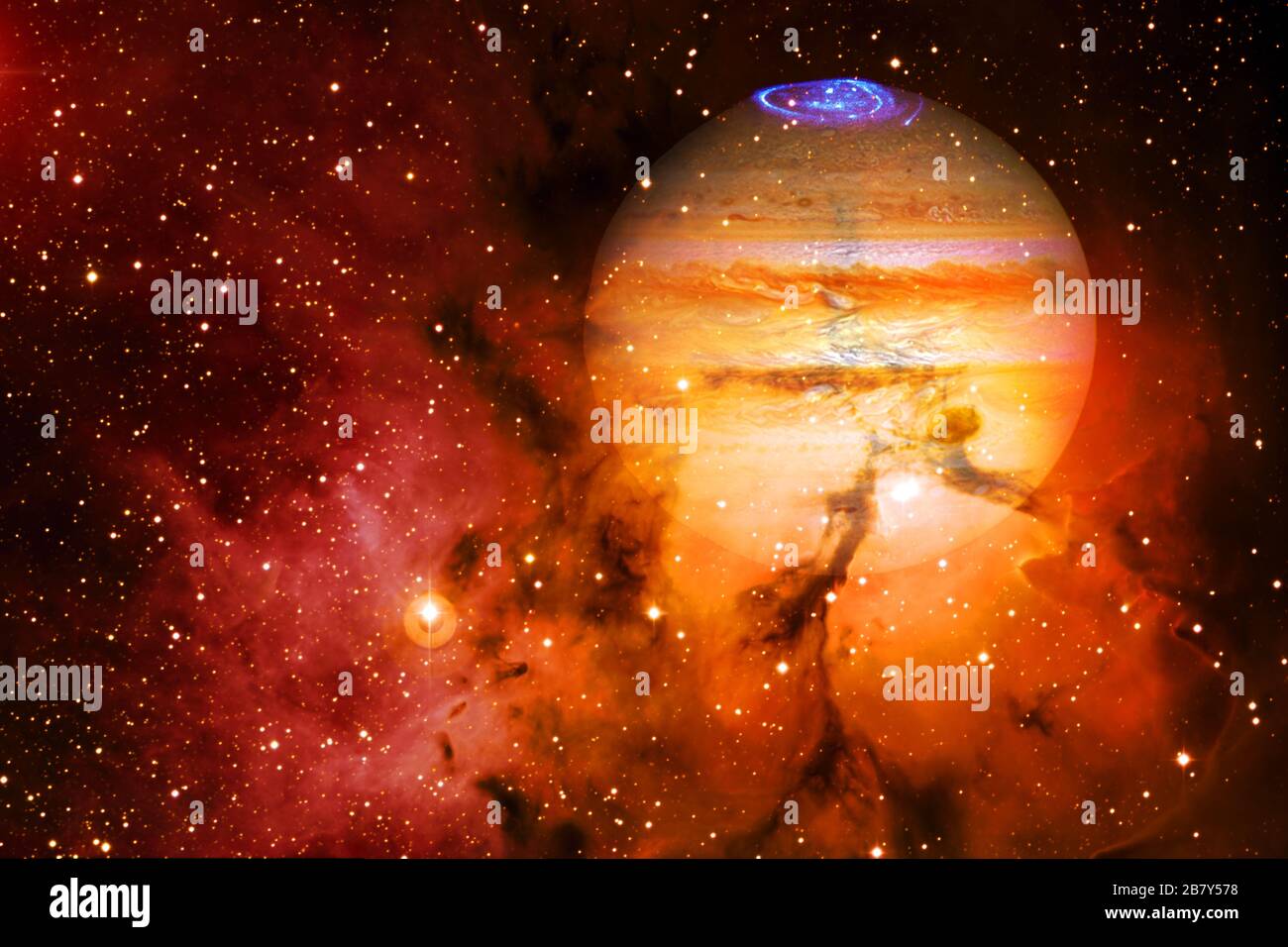 Jupiter. Des planètes de qualité impressionnante du système solaire. Éléments de cette image fournie par la NASA Banque D'Images