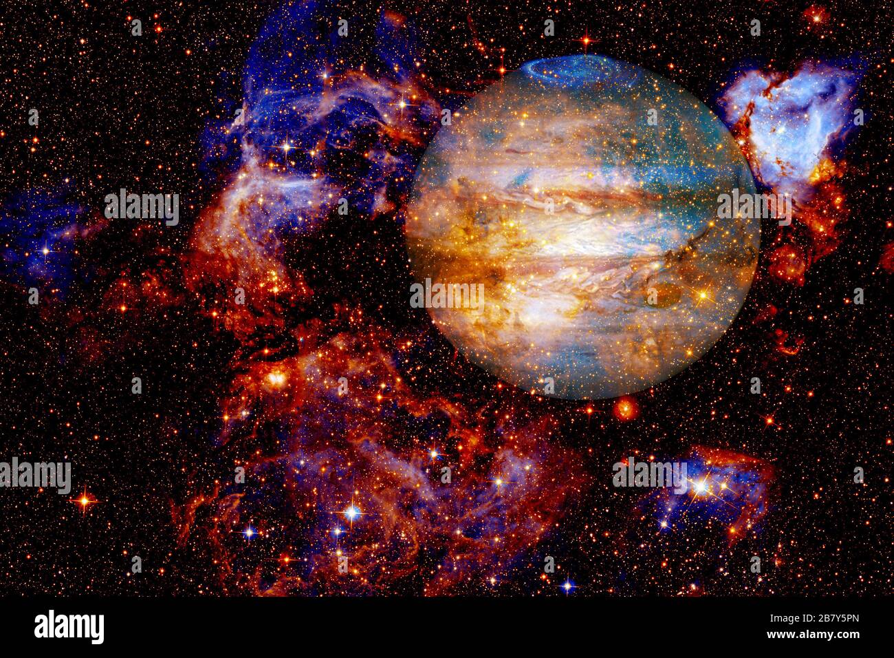 Jupiter. Des planètes de qualité impressionnante du système solaire. Éléments de cette image fournie par la NASA Banque D'Images