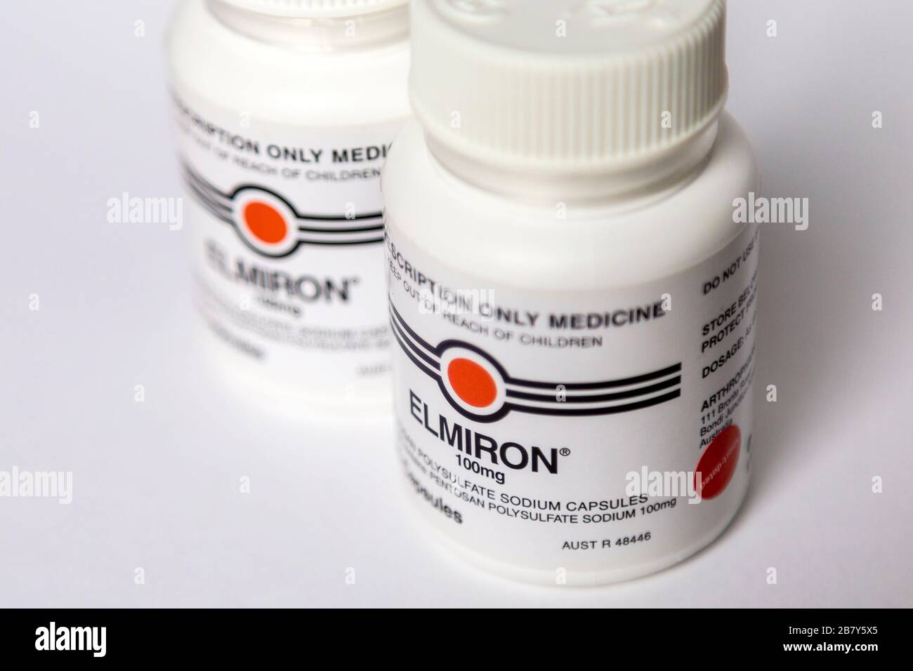 Elmiron - polysulfate pentosan est un médicament utilisé pour la cystite interstitielle et l'arthrose Banque D'Images