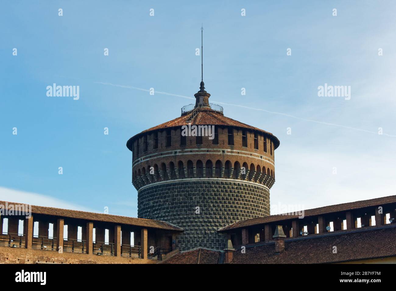 Château de Sforza à Milan Milano Castello Sforza Italie Banque D'Images