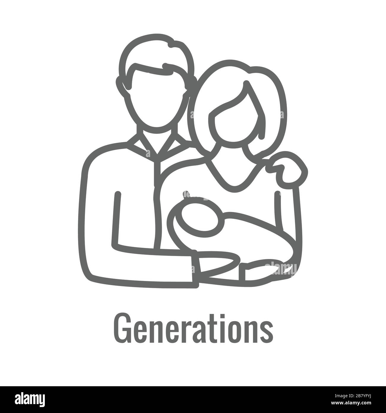 Retraite des générations - Icon Set considérations montrant pour la retraite Illustration de Vecteur