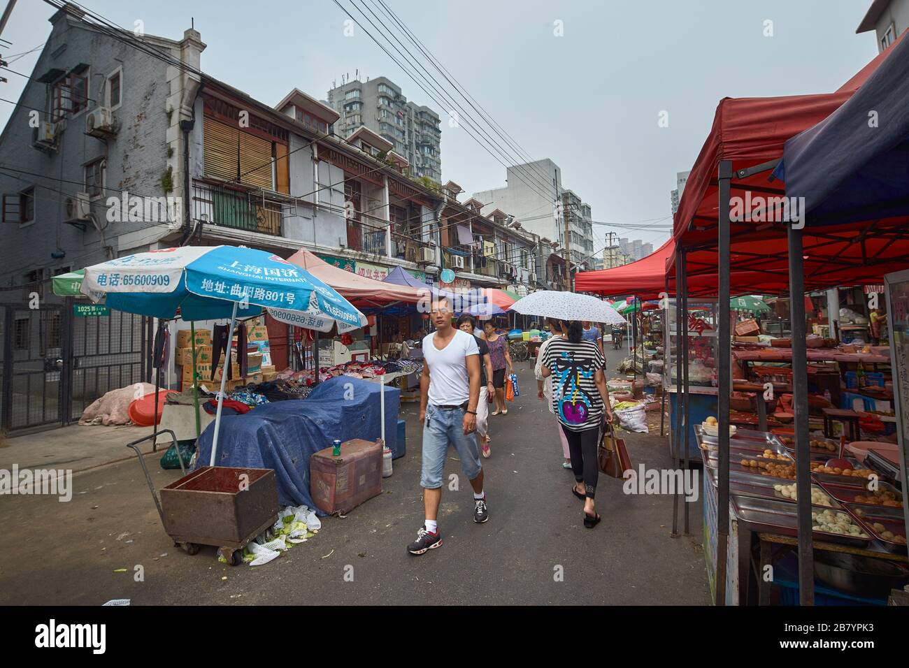 Scènes de rues à Shanghai. Banque D'Images
