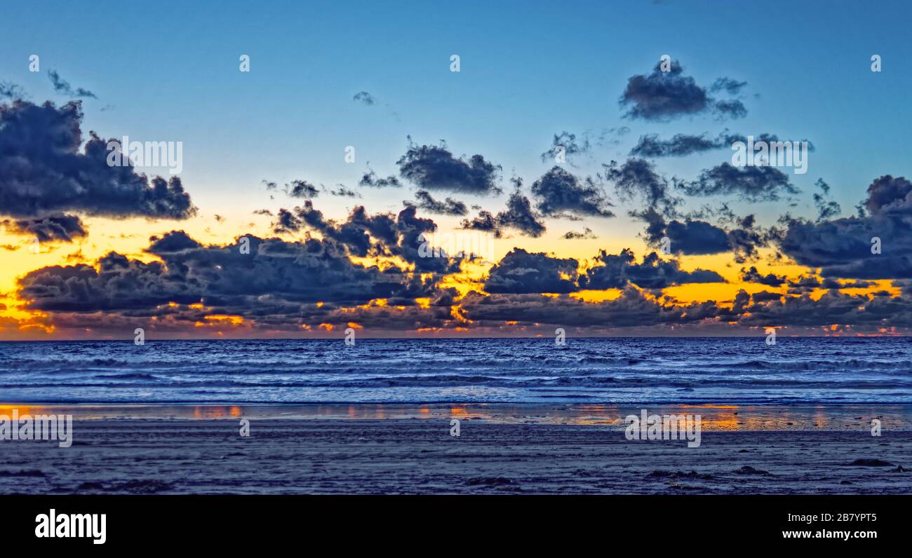 Coucher de soleil à Ensenada en Basse-Californie Mexique Banque D'Images