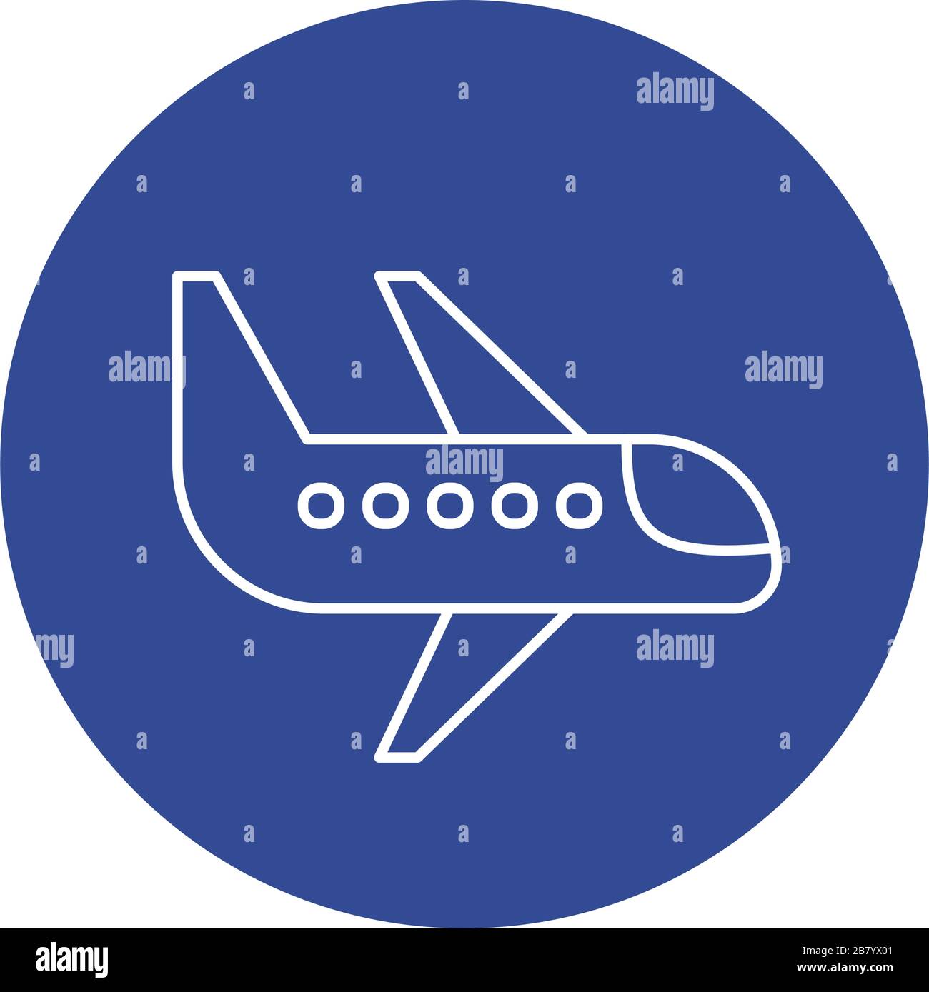 plan d'air passager, illustration vectorielle de style bloc de lignes Illustration de Vecteur