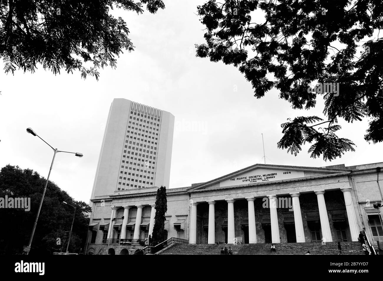 Hôtel de ville, Bibliothèque asiatique, édifice RBI, Cercle Horniman, fort, Bombay, Mumbai, Maharashtra, Inde, Asie Banque D'Images