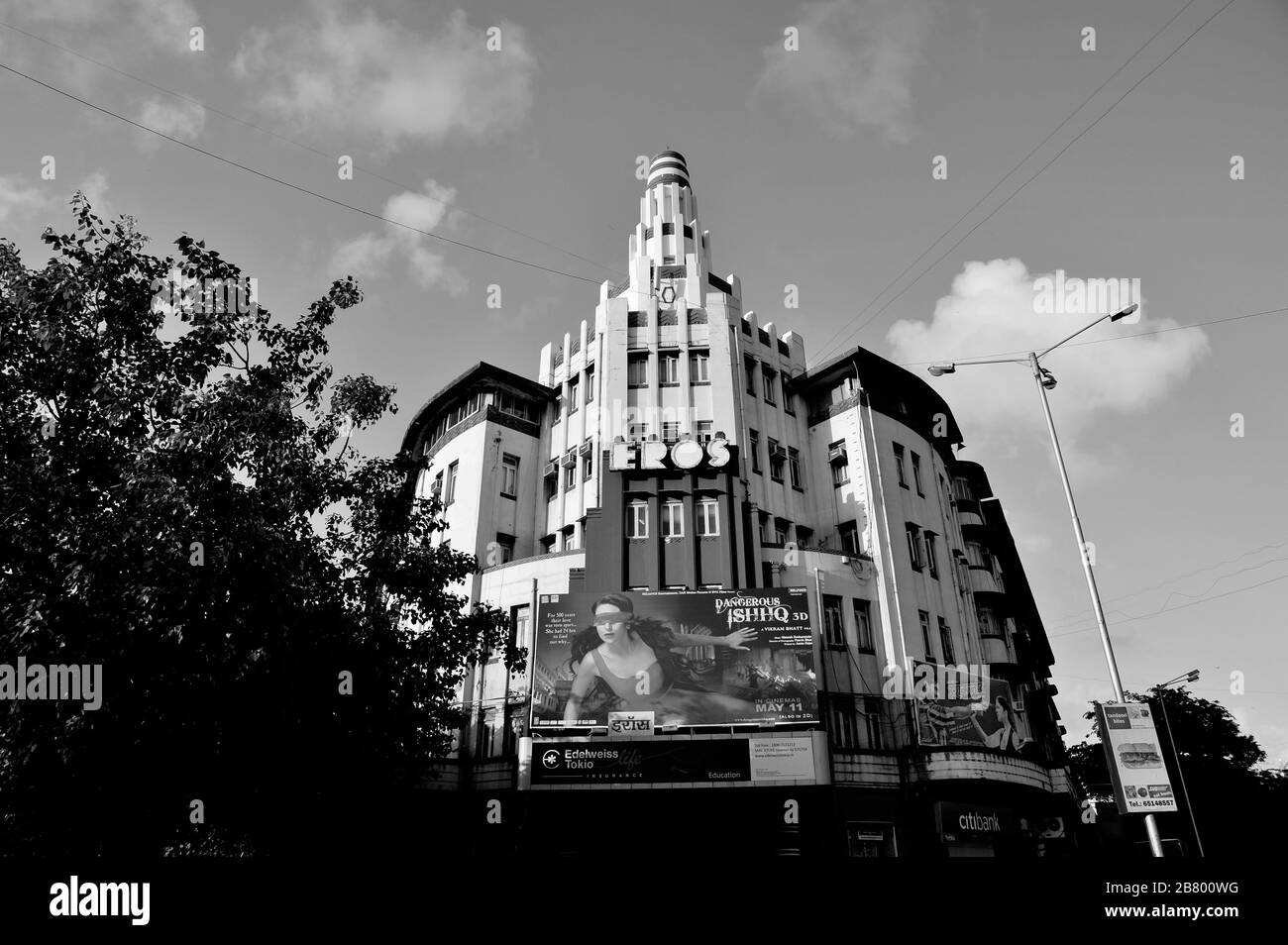 Eros Cinema Art Deco Building, Churchgate, Bombay, Mumbai, Maharashtra, Inde, Asie Banque D'Images