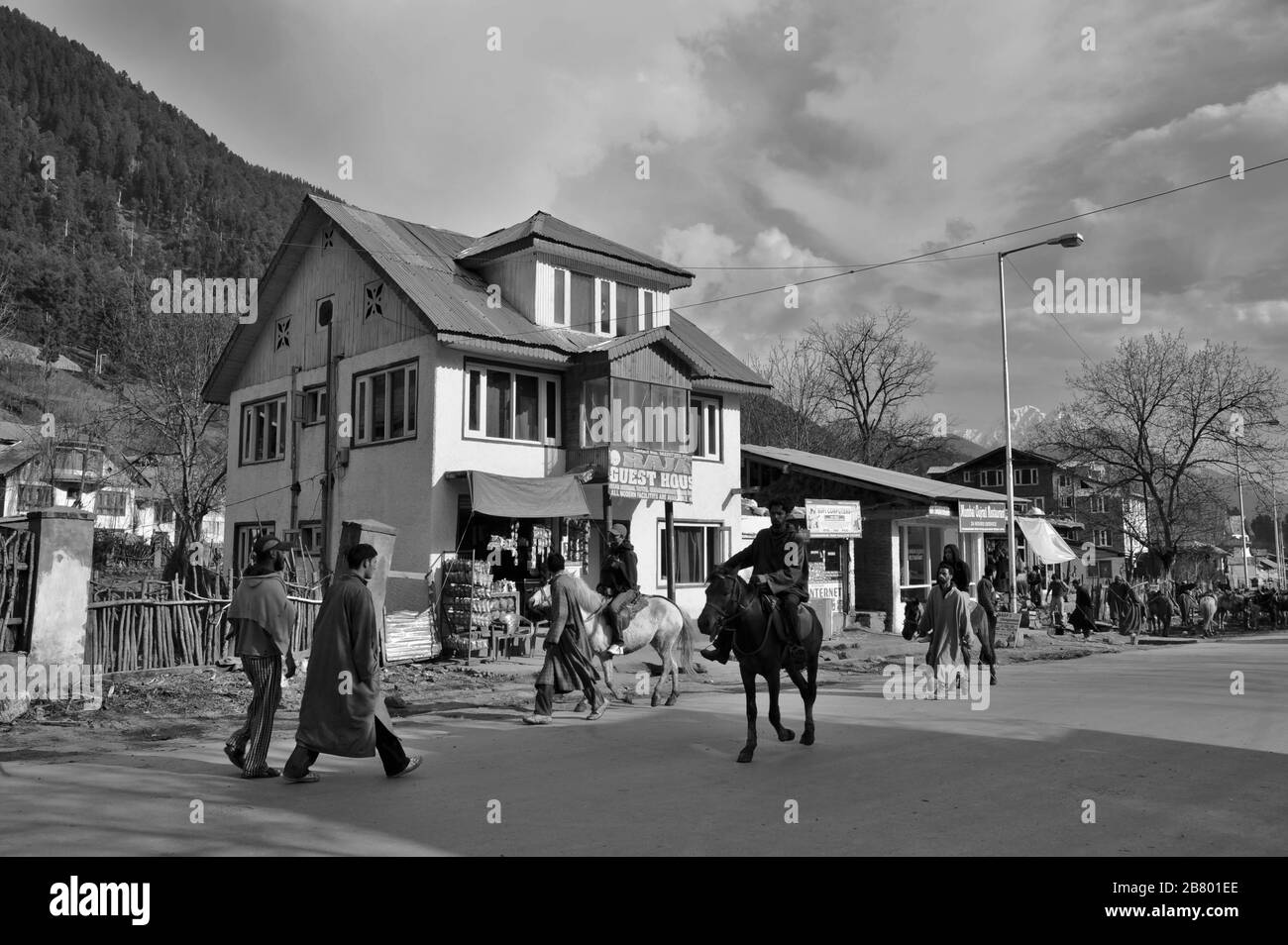 Raja Guest House Hotel, Pahalgam, Cachemire, Jammu-et-Cachemire, Inde, Asie Banque D'Images