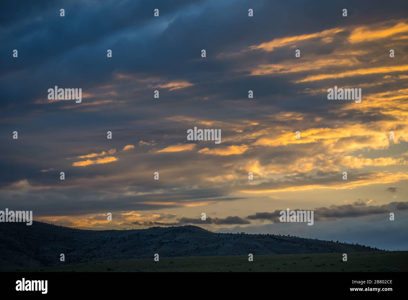 Spectaculaire coucher de soleil dans trois Forks, Montana Banque D'Images