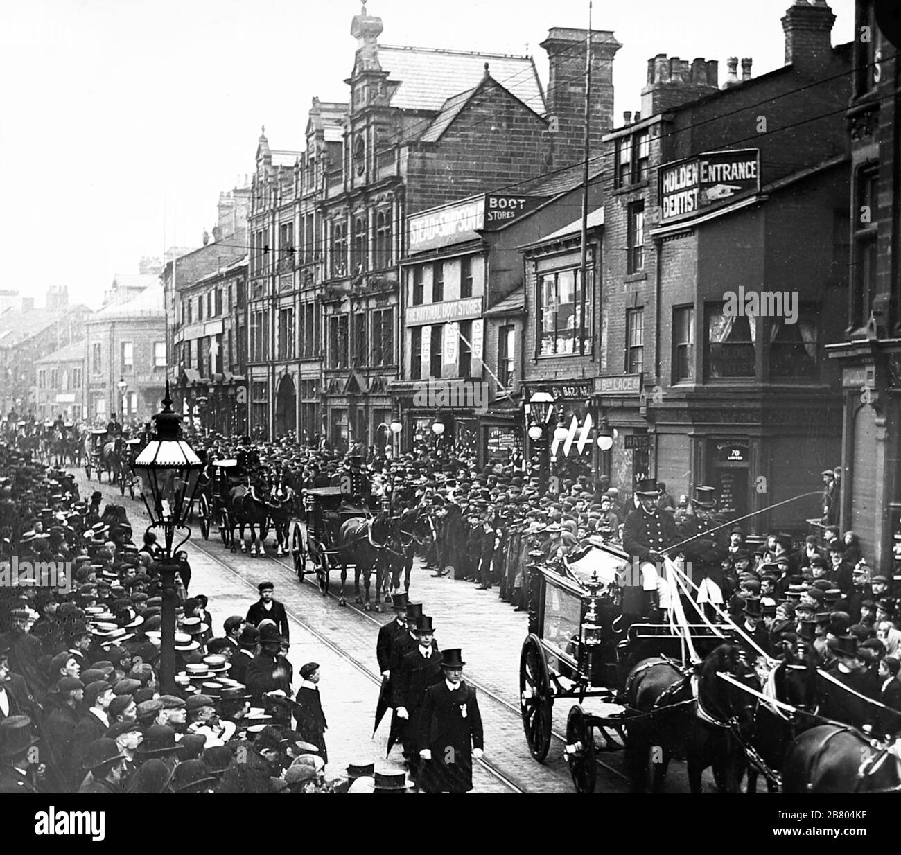 Funérailles de Canon Morrissey, Burnley, Lancashire en 1903 Banque D'Images