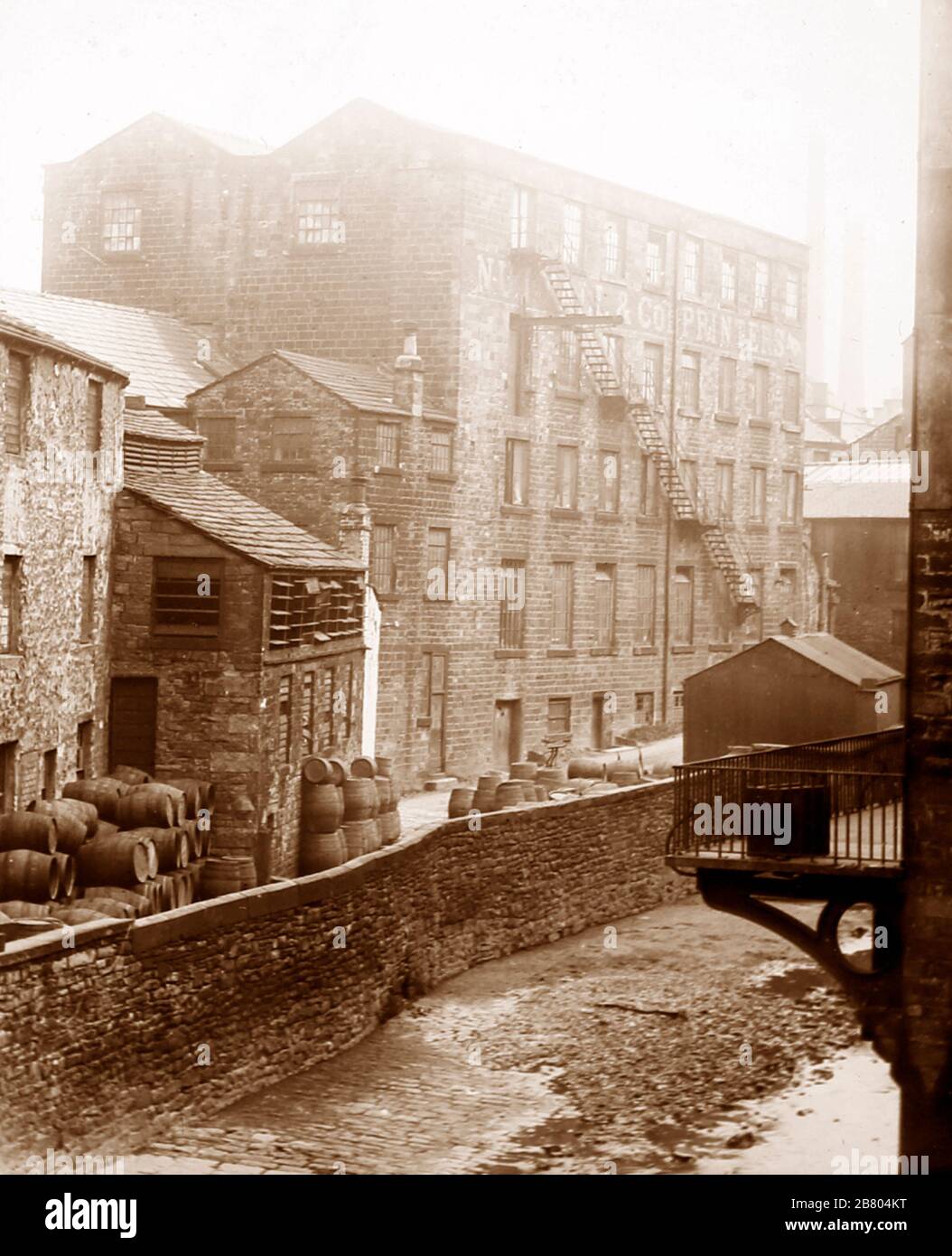 King's Mill, Burnley, Lancashire, début des années 1900 Banque D'Images