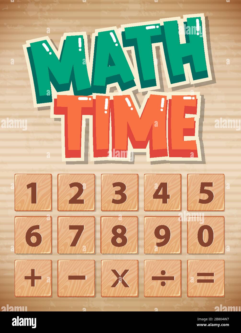 Conception d'affiches pour mathématiques avec chiffres et illustration de signes Illustration de Vecteur