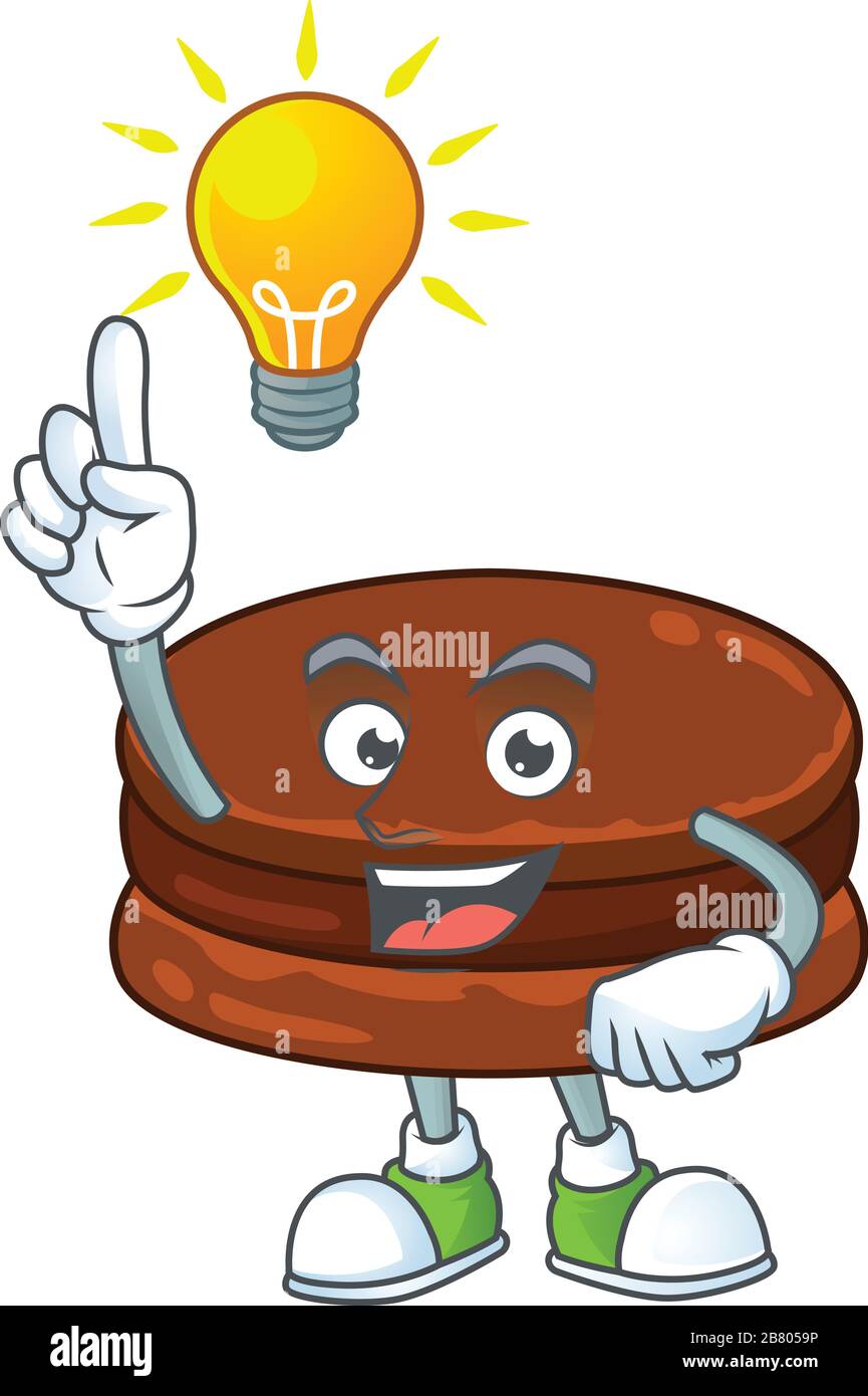 Motif peau de mascotte et alfajor au chocolat avec un joli geste Illustration de Vecteur