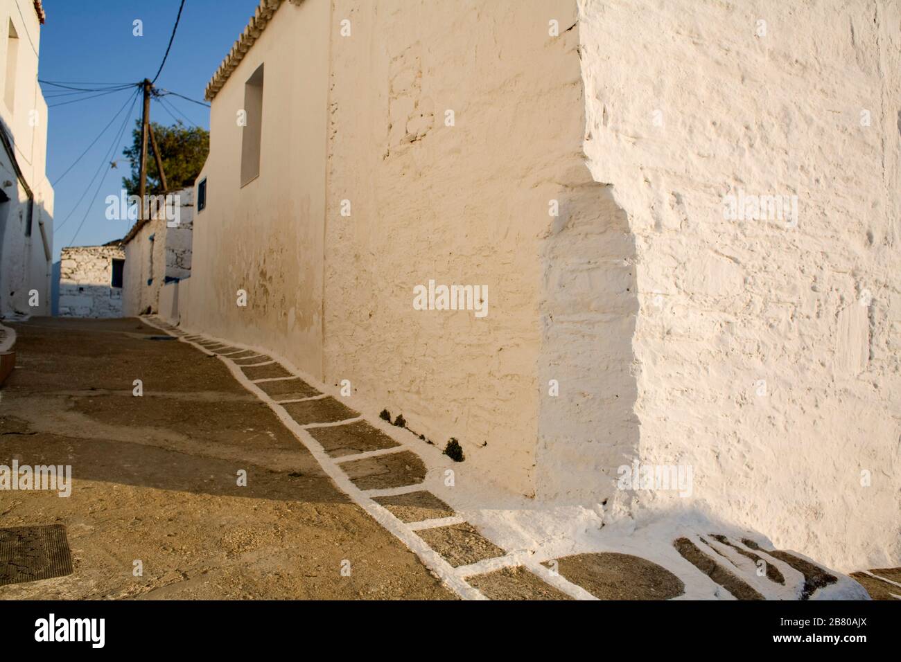 Île de Kythnos. Îles Cyclades et péninsule de Peleponese. Mer Egean, Méditerranée. Grèce (Hellas), Europe. Banque D'Images