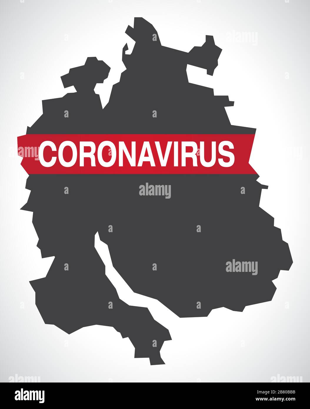 Zurich SUISSE carte du canton avec illustration d'avertissement de Coronavirus Illustration de Vecteur