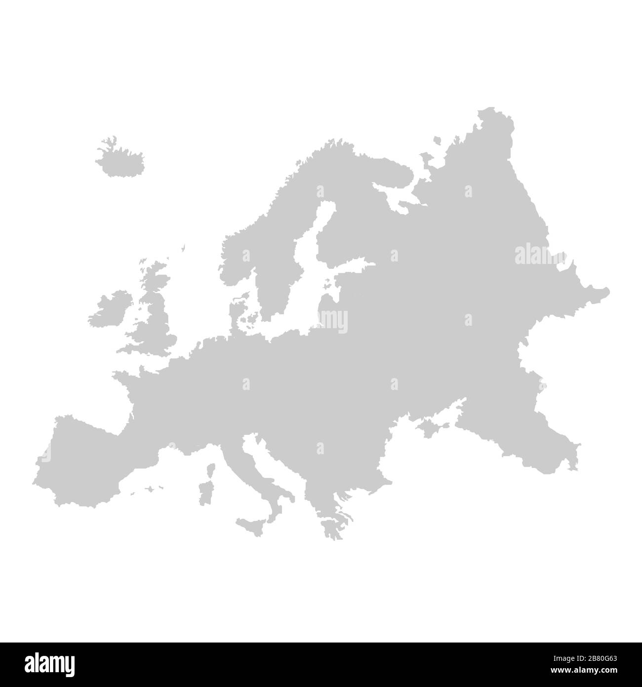 Carte vectorielle détaillée de l'Europe Illustration de Vecteur