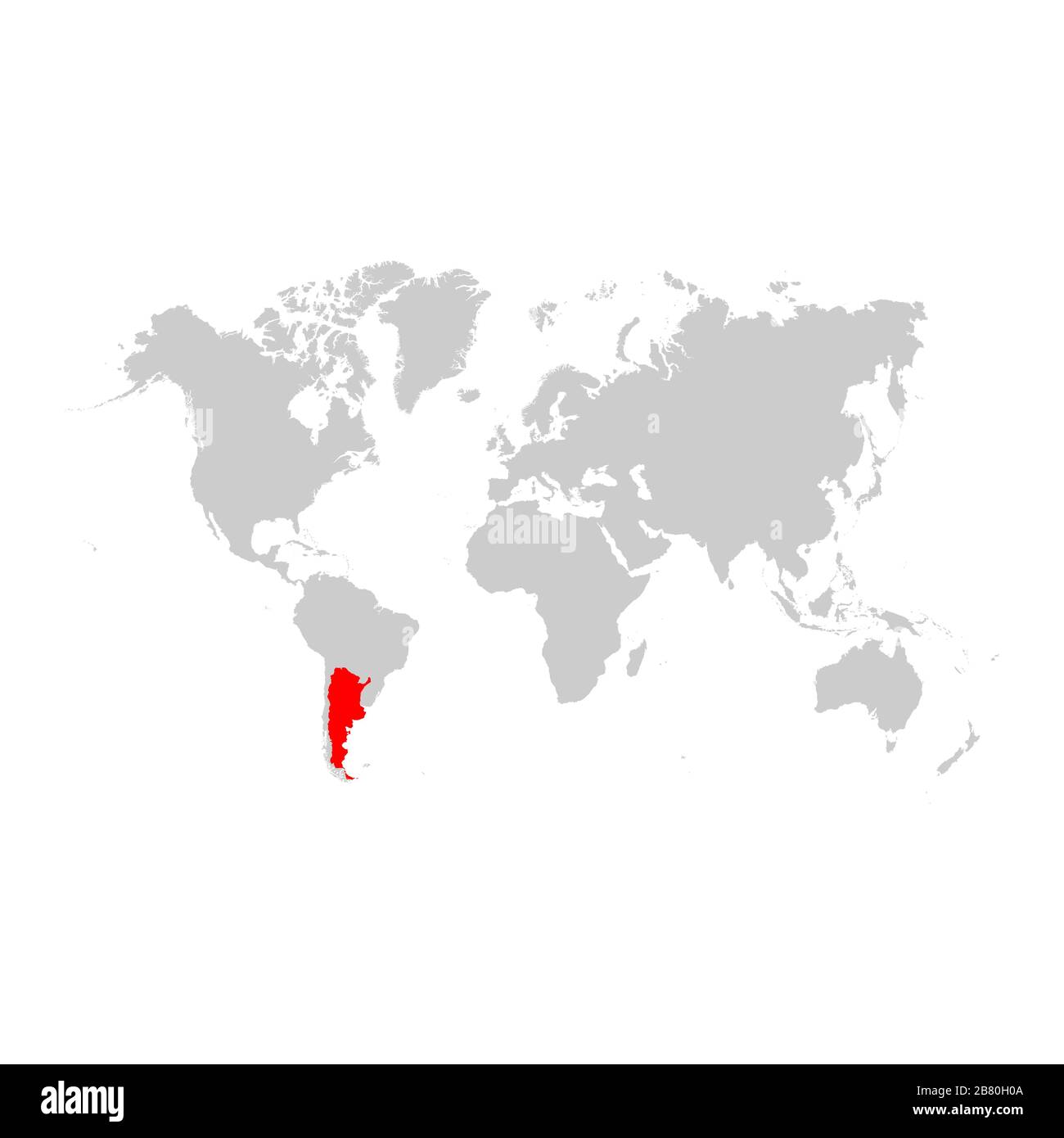 L'Argentine sur la carte du monde Illustration de Vecteur L'Argentine sur la carte du monde Illustration de Vecteur