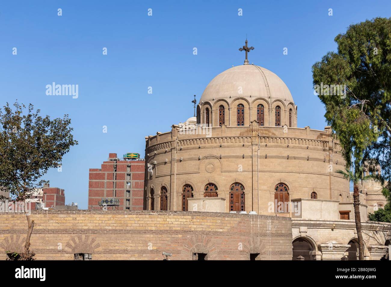 Le Dôme de l'Église de Saint-Georges au Caire copte Banque D'Images