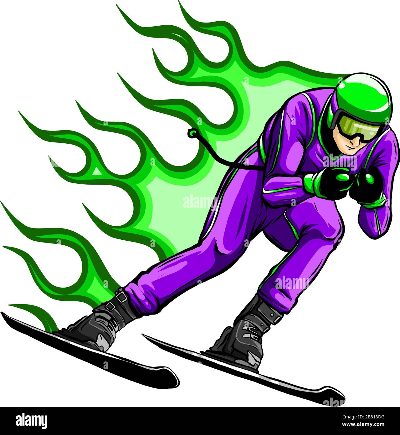 Silhouette d'un portrait. Vector illustration. Sport concept. Illustration de Vecteur