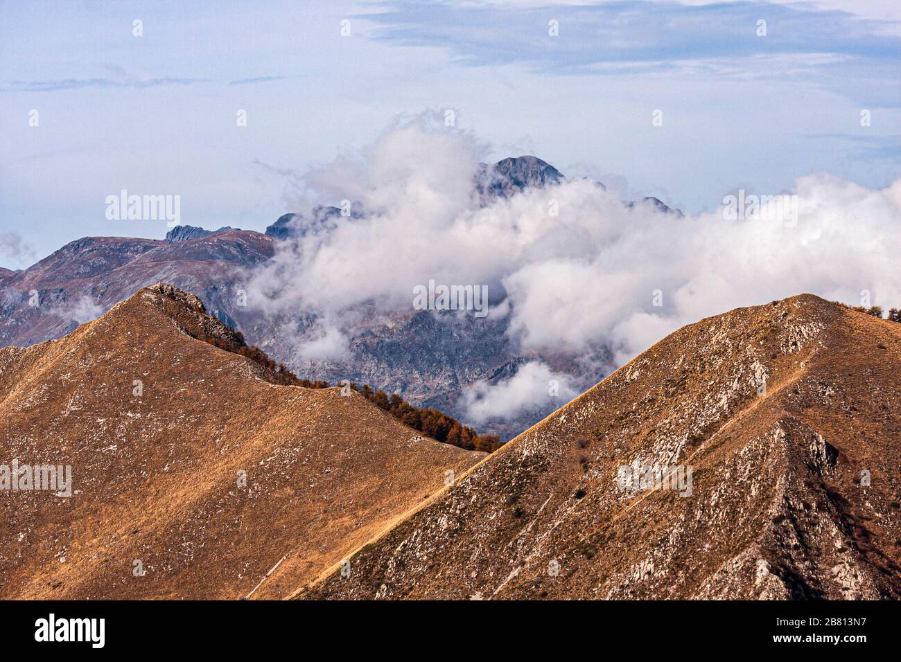 Alta via dei Monti Liguri - côté français de l'Alta via dei Monti Liguri. Banque D'Images