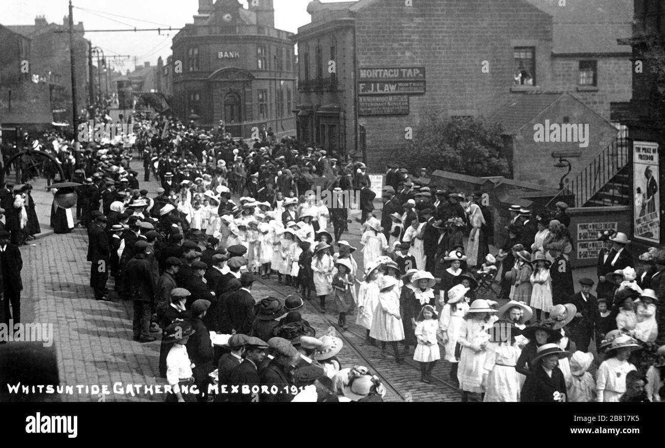 Whitsuntide Mexborough 1912 Banque D'Images