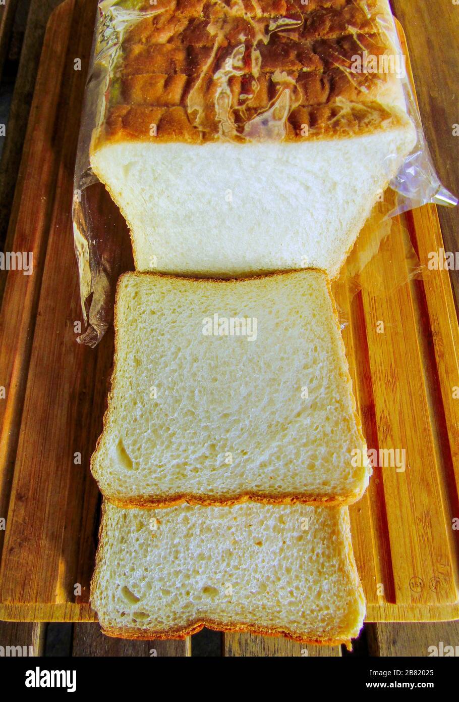 Pain de blé en tranches grec pour toast Banque D'Images