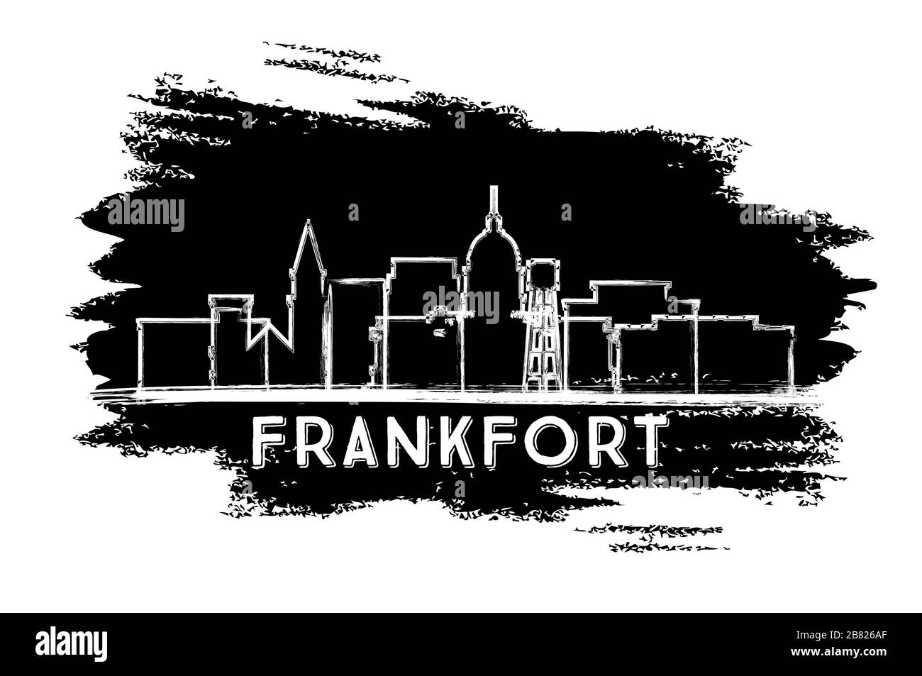 Frankfort Kentucky USA City Skyline Silhouette. Esquisse dessinée à la main. Concept de voyage d'affaires et de tourisme avec architecture historique. Illustration vectorielle Illustration de Vecteur