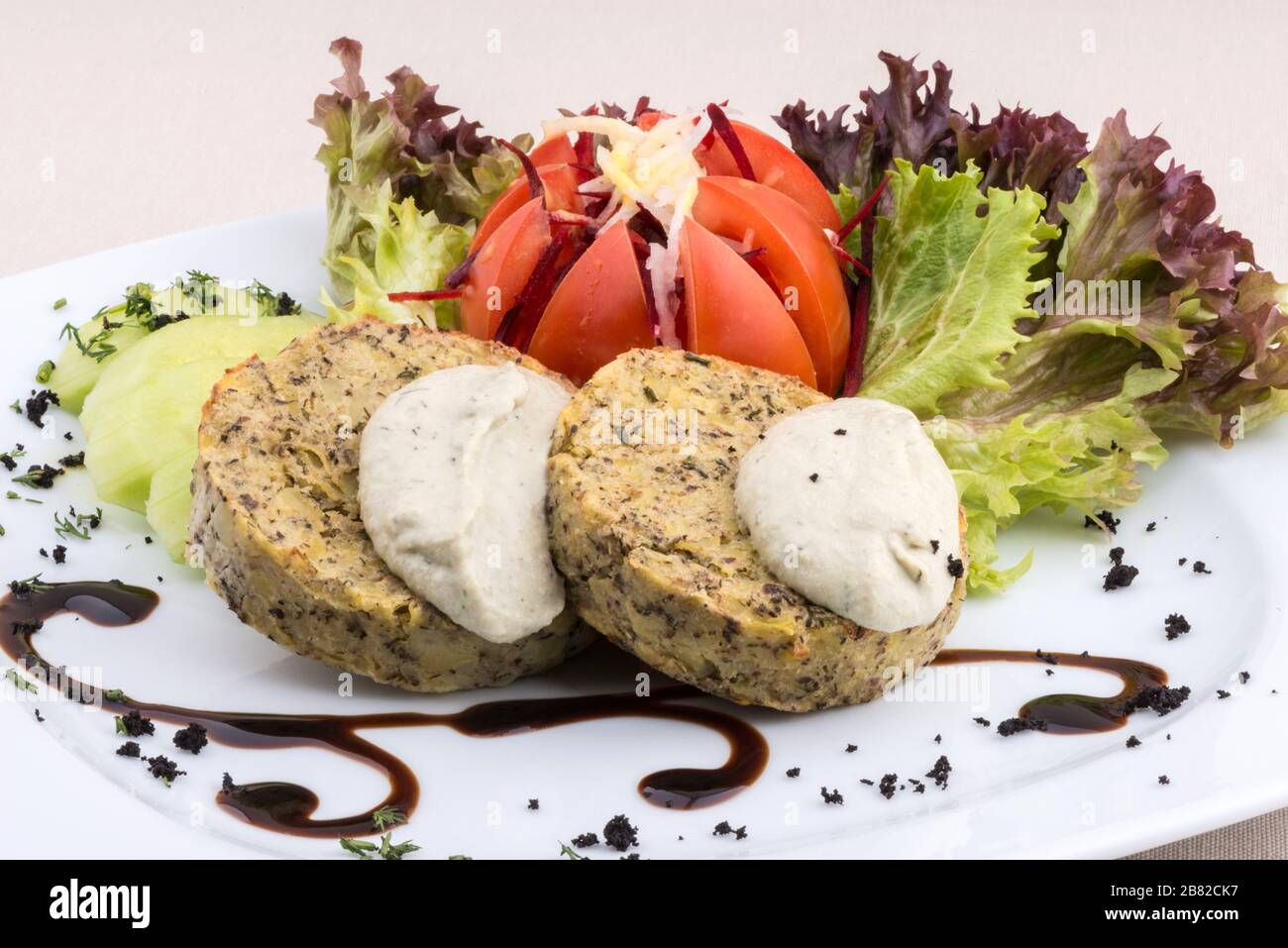 boulettes de viande végétaliennes Banque D'Images
