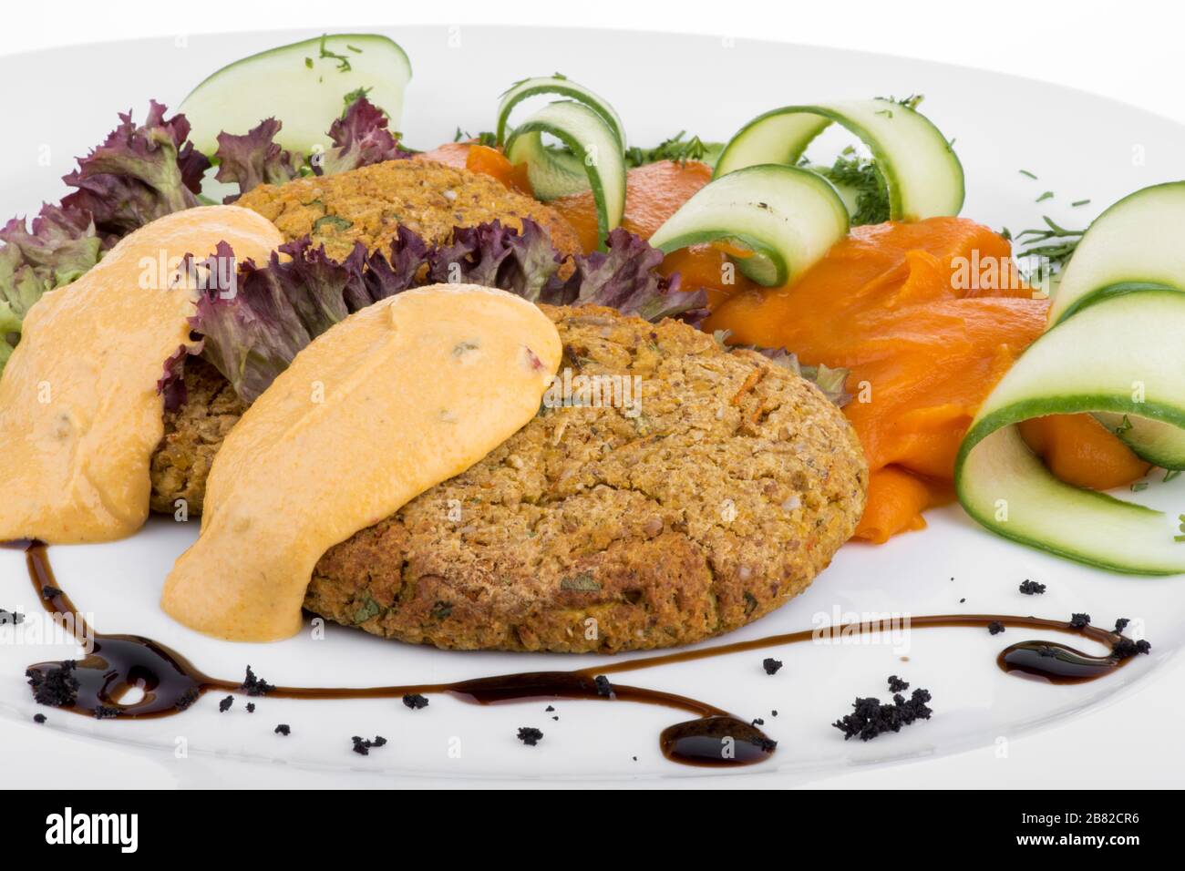 boulettes de viande végétaliennes Banque D'Images