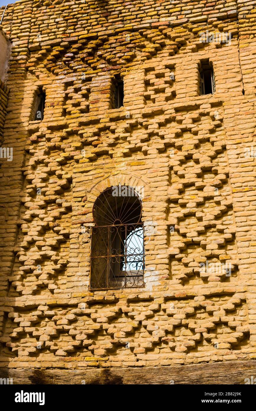 Art en brique dans une façade. Banque D'Images