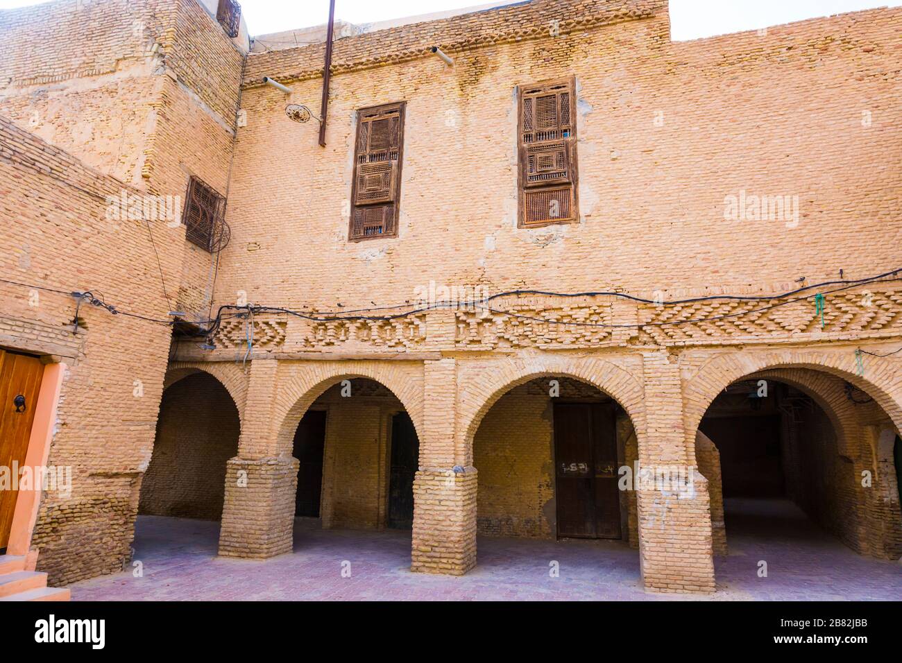 Art en brique dans un bâtiment. Banque D'Images