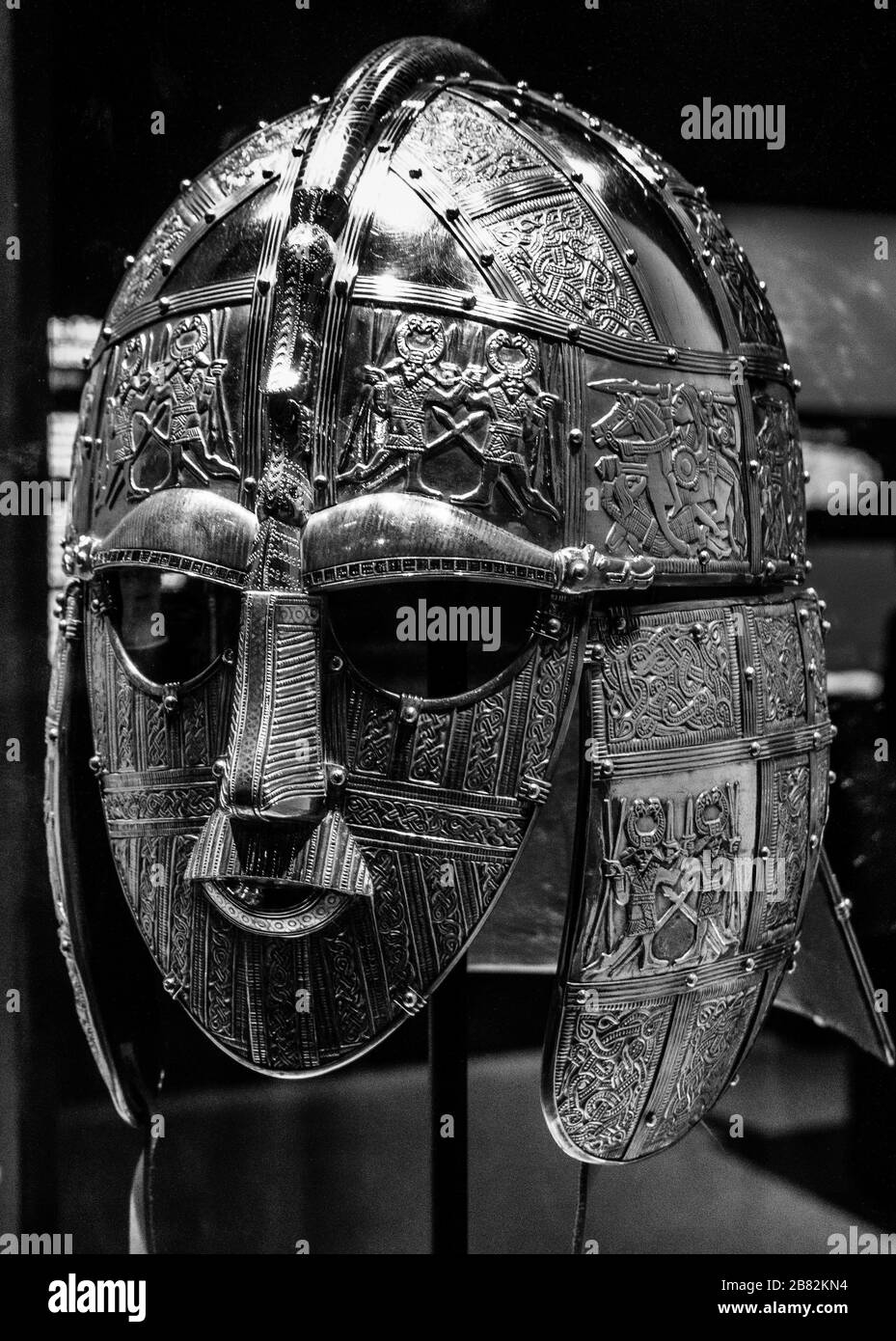 Sutton Hoo Treasure Helmet Shield Suffolk roi anglo-saxonne Banque D'Images