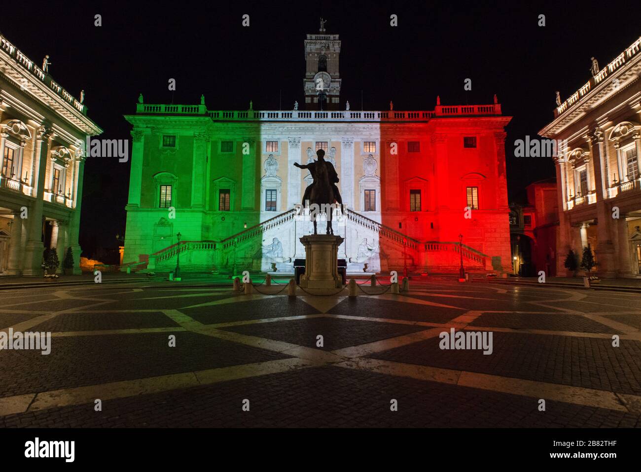 Rome depuis le virus Corona. Campidoglio. © Andrea Sabbadini Banque D'Images