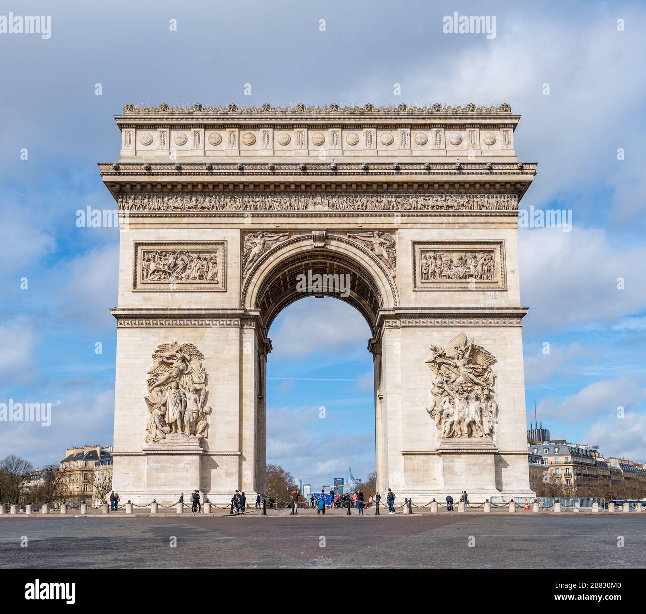 ARC de Triomphe sur la place Charles de Gaulle à Paris Banque D'Images