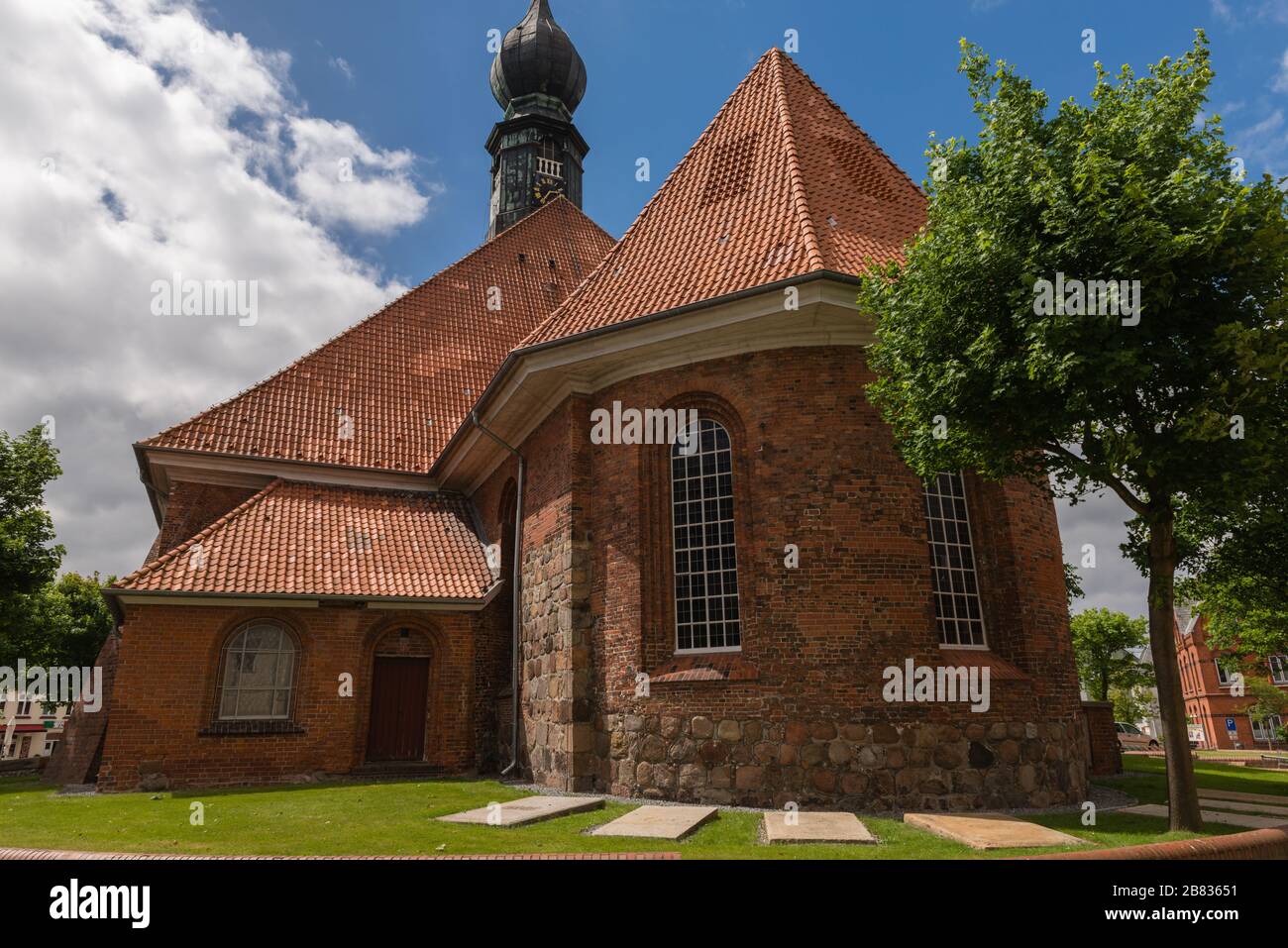 Église Saint-Bartholomäus-Kirche, communauté de Wesselburen, Dithmarschen, Schleswig-Holstein, Allemagne du Nord, Europe Banque D'Images