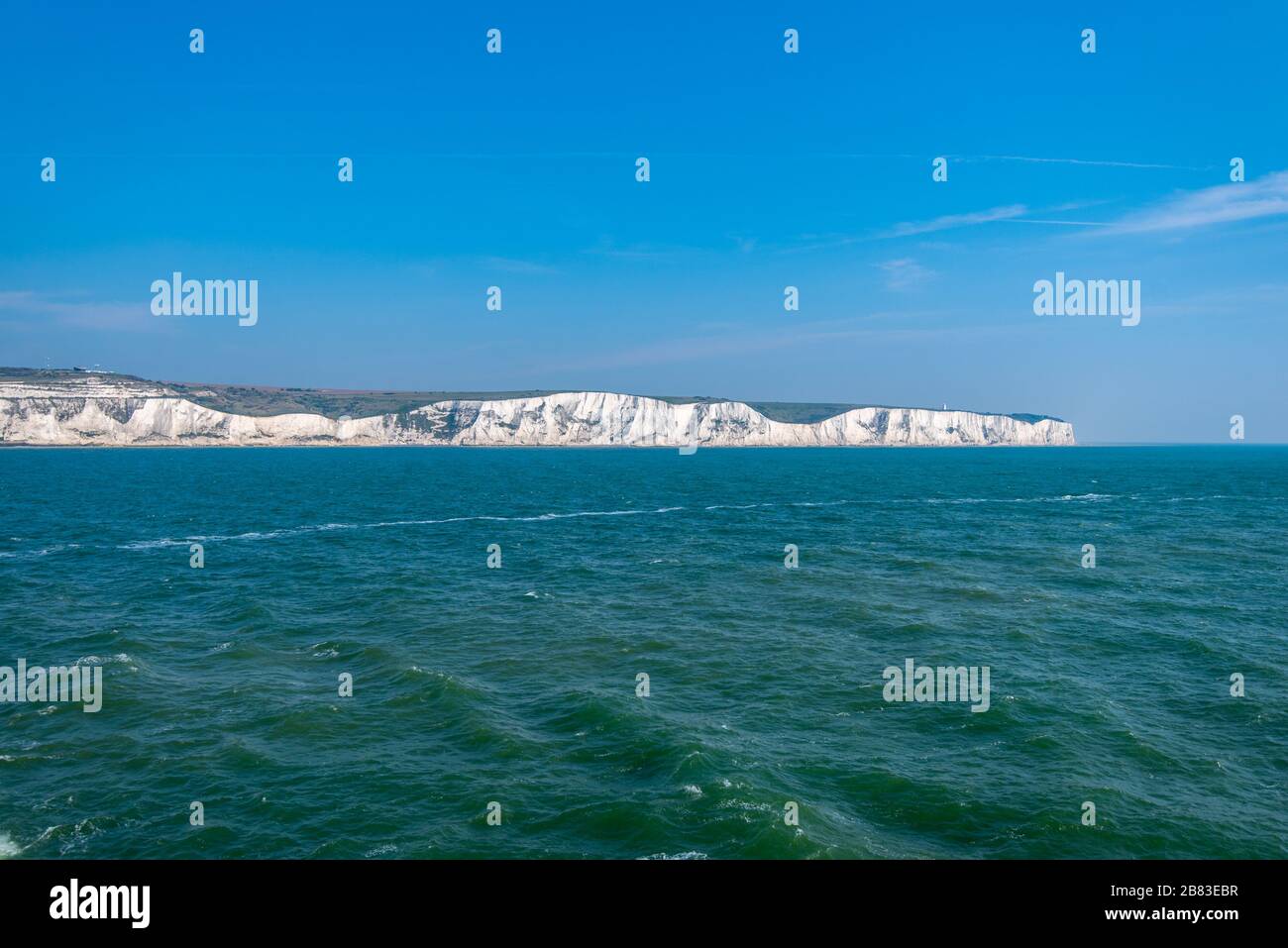 Falaises blanches à l'est de Douvres, Royaume-Uni. Banque D'Images