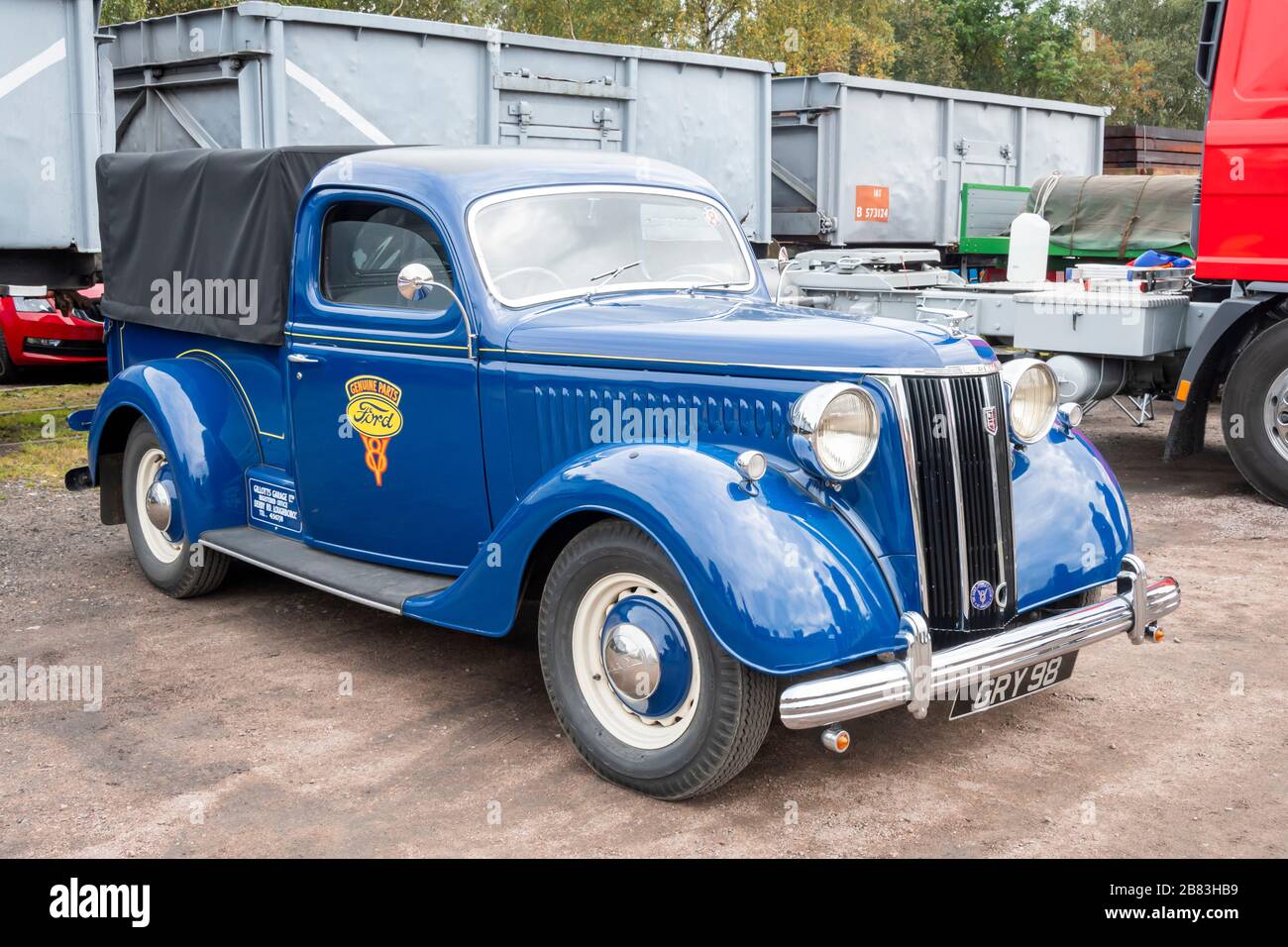 Camionnette pilote Ford version 8 au Great Central Railway, Quorn, Leicestershire, Angleterre, Banque D'Images