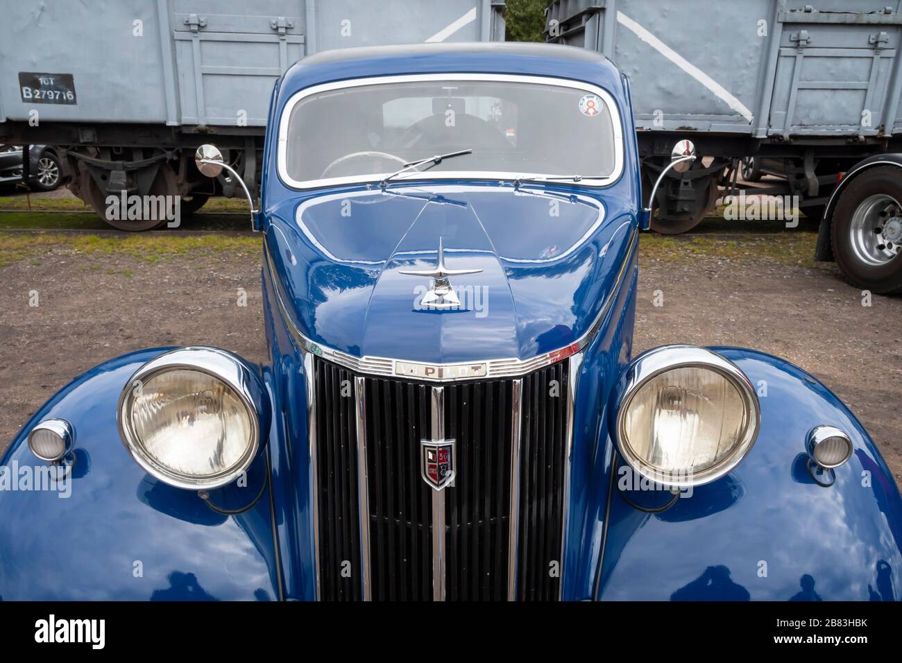 Camionnette pilote Ford version 8 au Great Central Railway, Quorn, Leicestershire, Angleterre, Banque D'Images