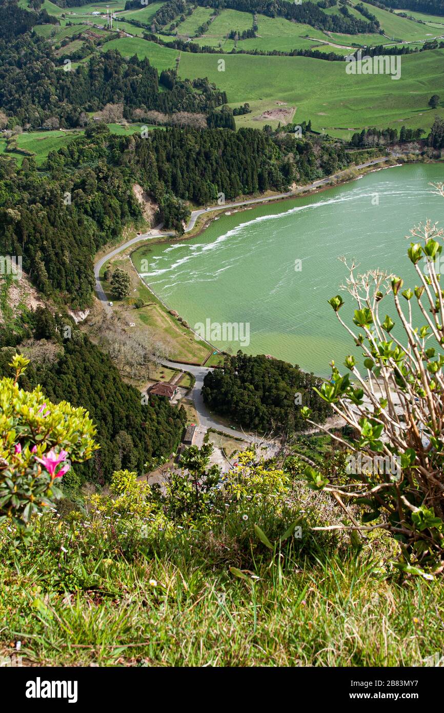 Portugal, Açores, Acores, Sao Miguel, Pico da Ferro, Lagoa das Furnas, Furnas, Banque D'Images