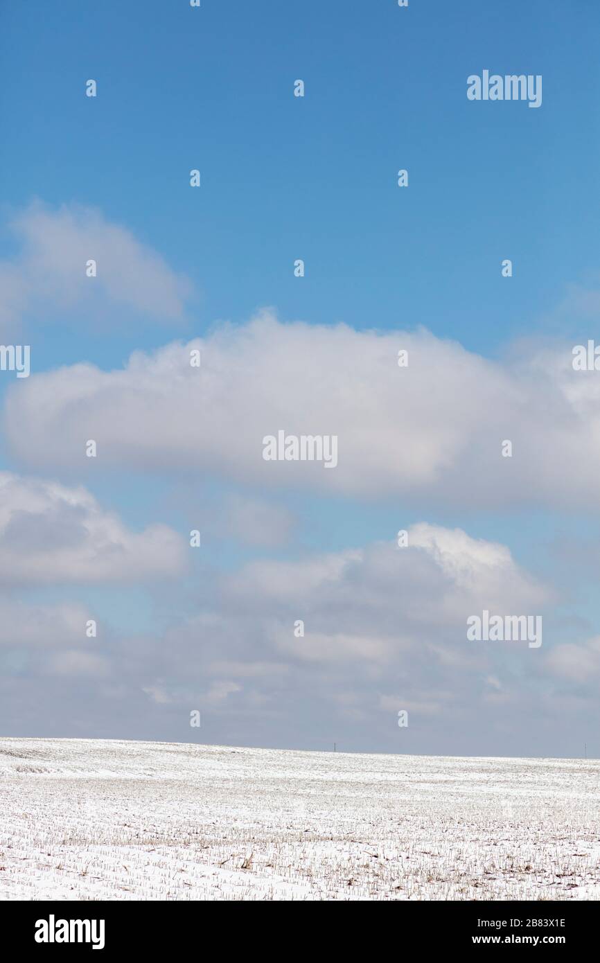 Terres agricoles, fin de l'hiver, nord de l'Indiana, États-Unis, par James D Coppinger/Dembinsky photo Assoc Banque D'Images