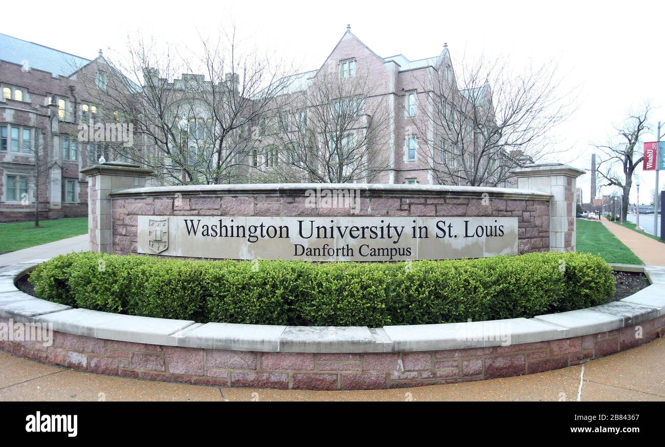 St. Louis, États-Unis. 19 mars 2020. Université de Washington, comme illustré à Saint-Louis le jeudi 19 mars 2020. L'Université de Washington rapporte que deux de leurs médecins ont fait des tests positifs pour COVID-19 le 18 mars 2020. Les médecins ne travaillent pas actuellement avec les patients et sont en quarantaine. L'école tente d'identifier quiconque aurait pu avoir des contacts avec eux. Photo de Bill Greenblatt/UPI crédit: UPI/Alay Live News Banque D'Images