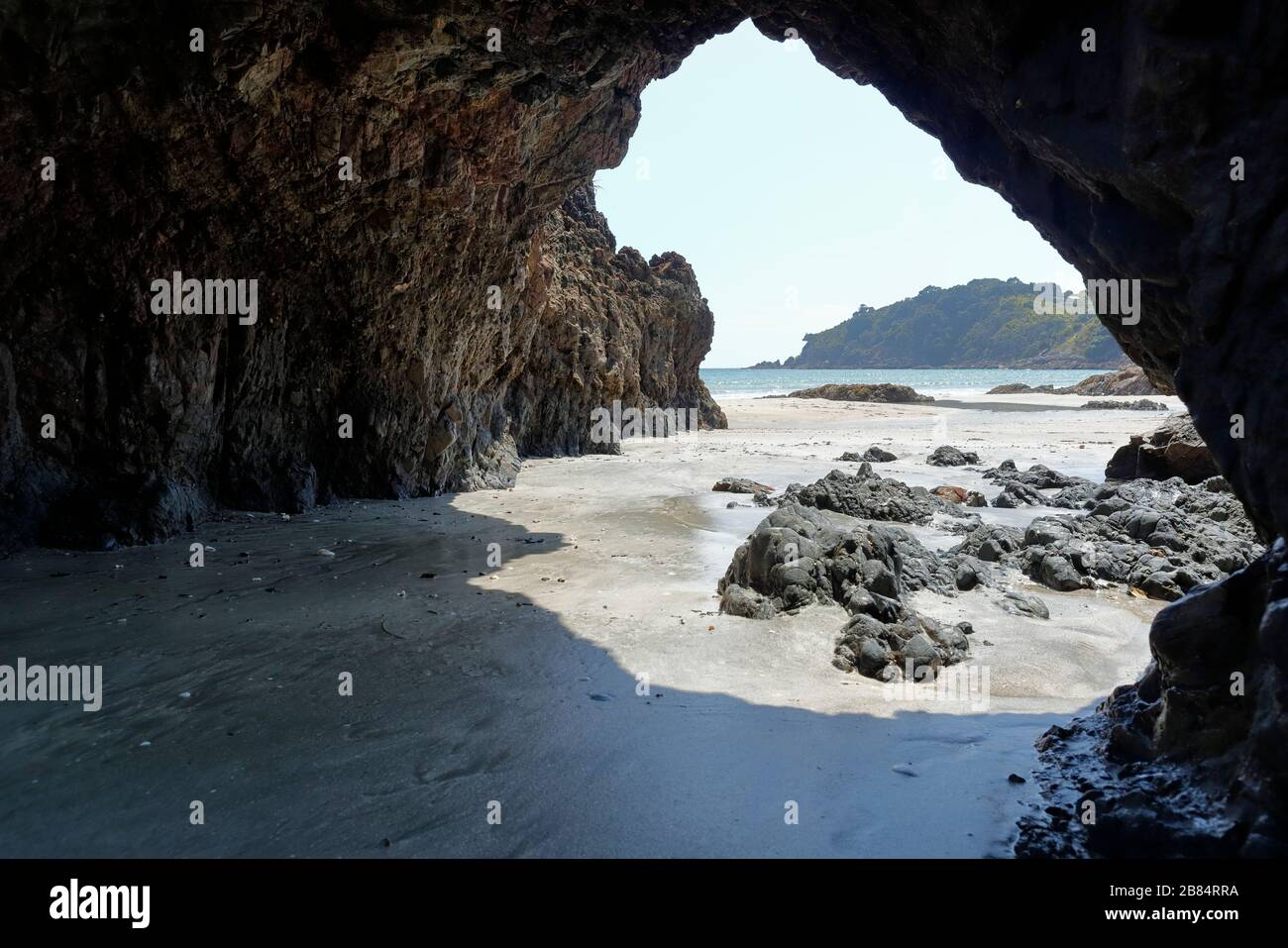 Vue idyllique sur la plage. Auckland, Nouvelle-Zélande. Banque D'Images