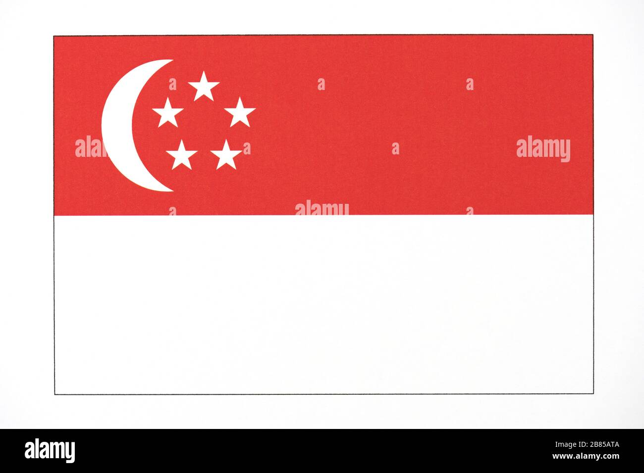 Drapeau national de Singapour. Banque D'Images
