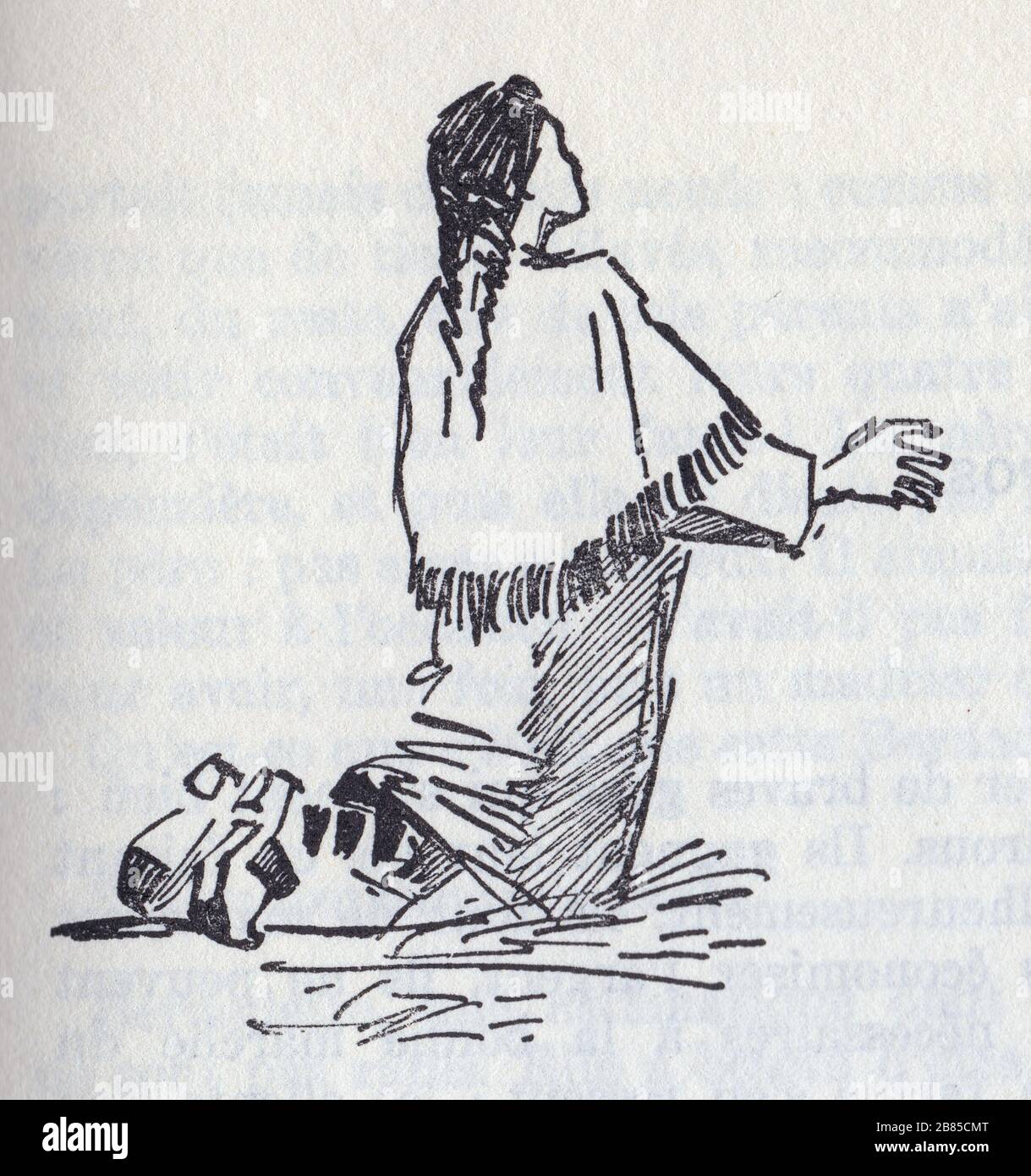 Sainte Bernadette Soubirous. 1844-1879. Dessin Banque D'Images