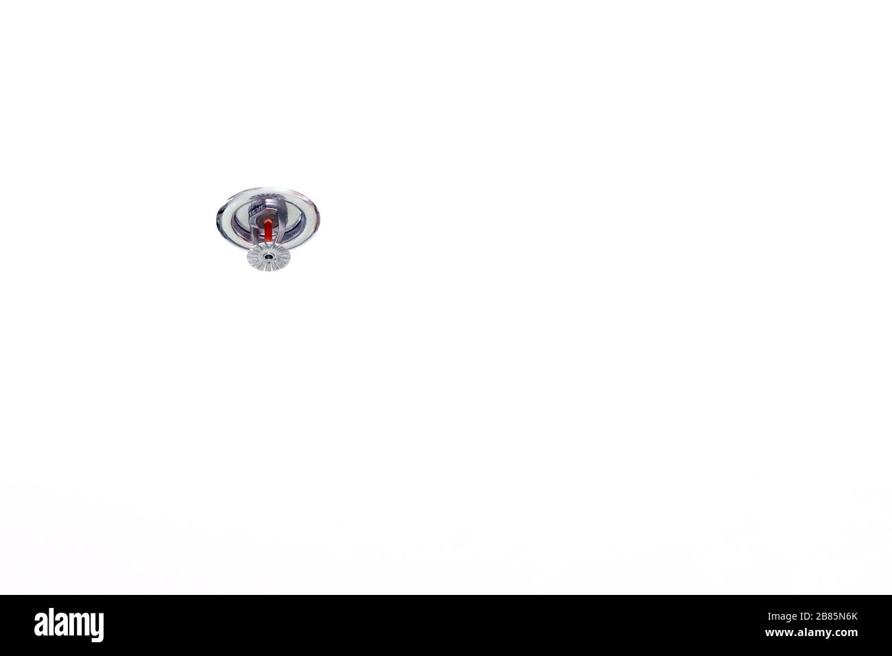 Protecteur Métallique Rouge Pour Tête D'arroseur Incendie - Pour Plafond, Diamètre 8.5 Cm