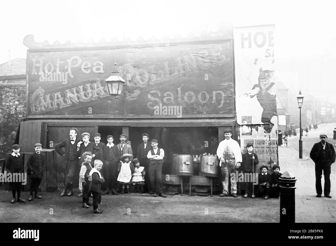 Hot Peas Saloon, Cattle Market, Burnley, début des années 1900 Banque D'Images