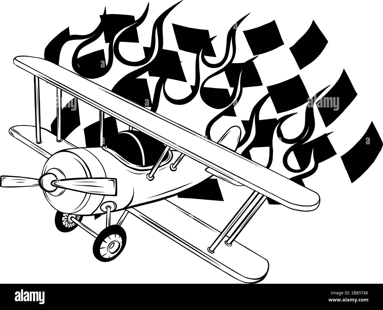 Vector Cartoon Avion de chasse. Variable, bi-moteurs de balayage de l'interarmisation des avions de combat. Illustration de Vecteur