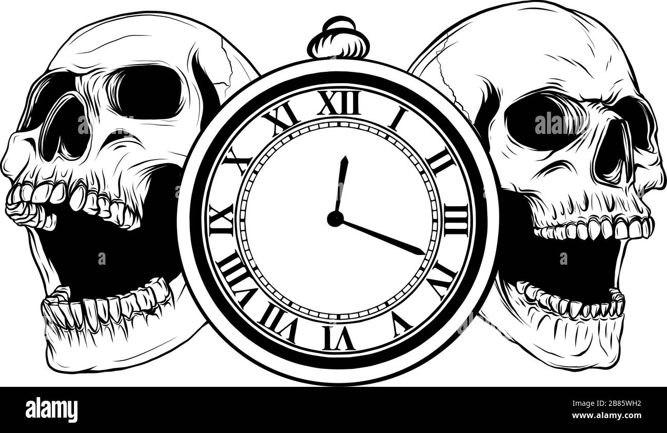 Dessin Montre A Gousset Cassé Montre à gousset ancienne Banque d'images noir et blanc - Alamy
