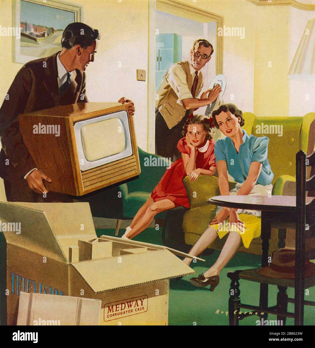 TÉLÉVISEUR livré en 1953 Banque D'Images TÉLÉVISEUR livré en 1953 Banque D'Images