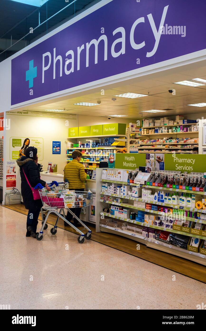 Pharmacie de supermarché Banque D'Images