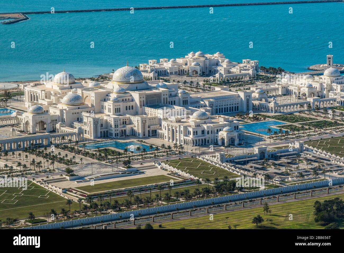 Emirats arabes Unis. Abu Dhabi. Palais présidentiel Qasr Al Watan Banque D'Images